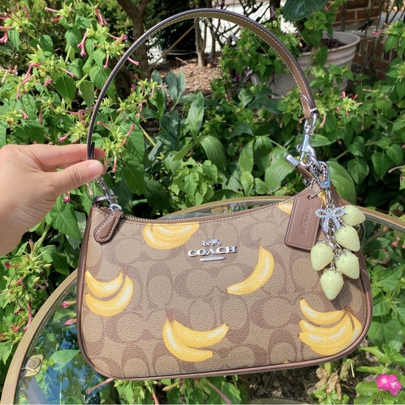 Coach Handbags - NWT COACH TERI SHOULDER BAG IN SIGNATURE CANVAS WITH BANANA PRINT (CR289)
